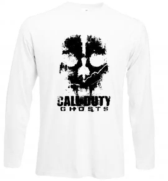 Лонгслів Call of Duty ghosts with skull Білий фото