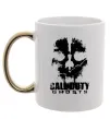 Чашка з кольоровою ручкою Call of Duty ghosts with skull Золото фото