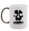 Чашка з кольоровою ручкою Call of Duty ghosts with skull Срібло фото