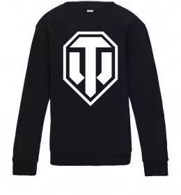 Детский Свитшот Танки Черный фото