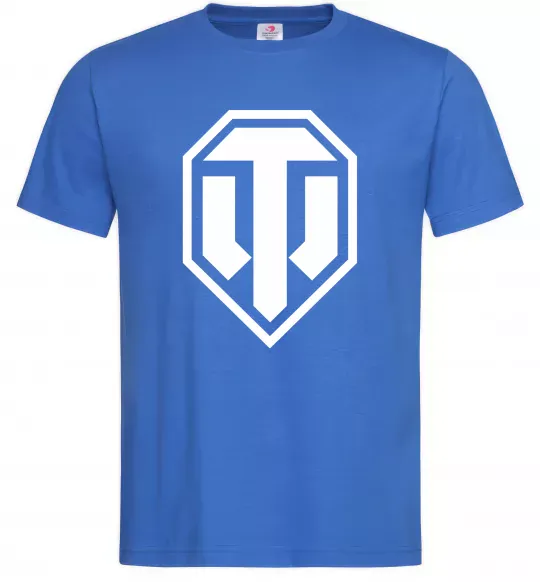 Мужская футболка Танки Ярко-синий фото