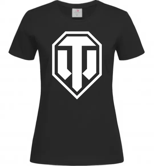 Женская футболка Танки Черный фото