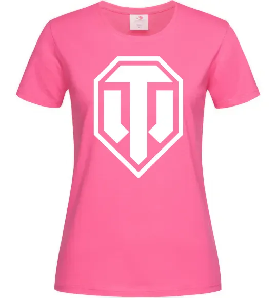 Женская футболка Танки Ярко-розовый фото