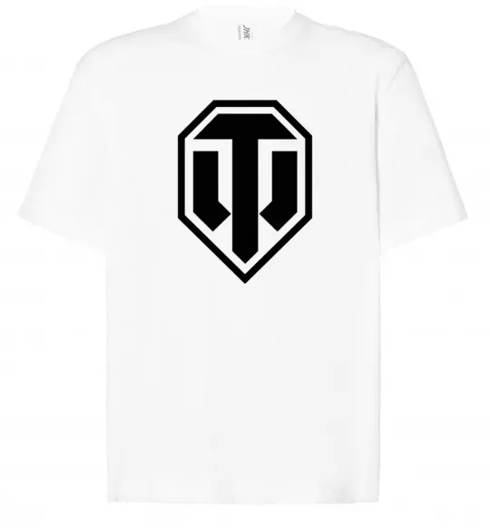 Футболка Оверсайз Танки Білий фото