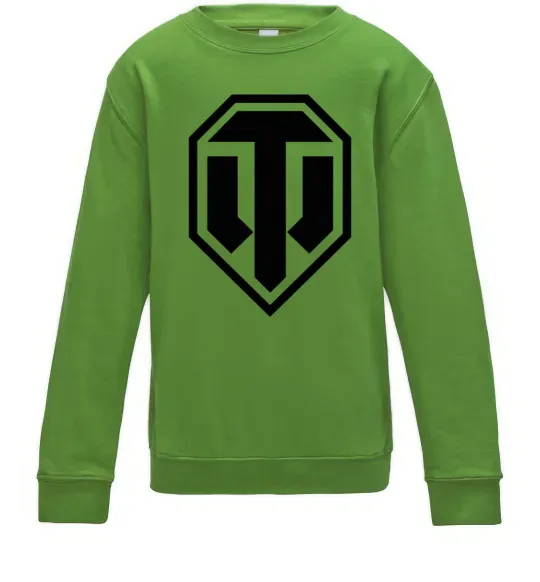 Детский Свитшот Танки Лаймовый фото