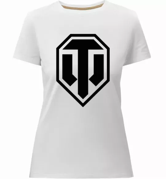 Женская премиум футболка Танки Белый фото