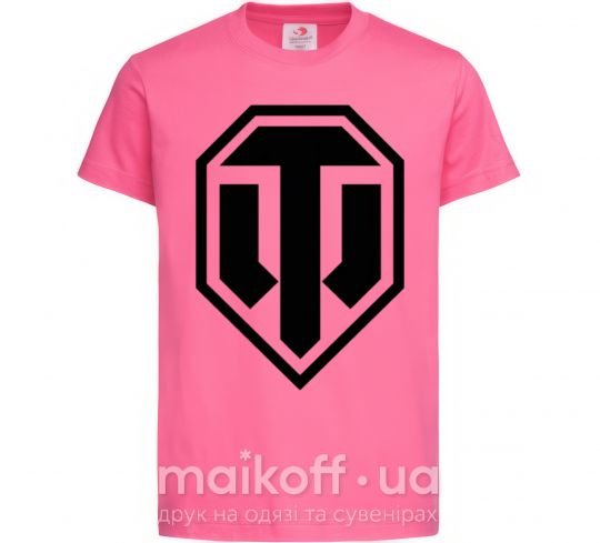 Дитяча футболка Танки Яскраво-рожевий фото