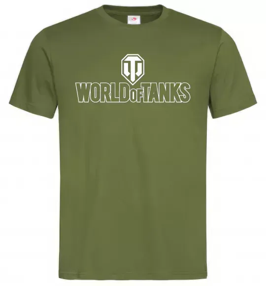 Мужская футболка World of Tanks logo Оливковый фото