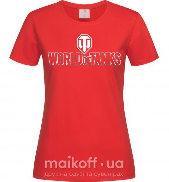 Женская футболка World of Tanks logo Красный фото