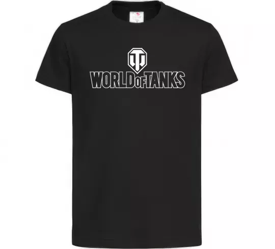 Дитяча футболка World of Tanks logo Чорний фото