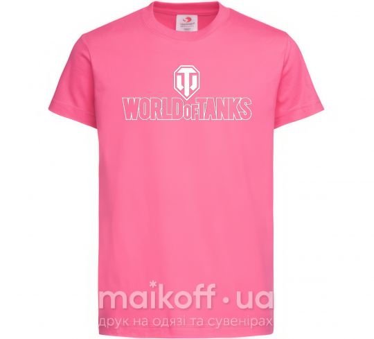Дитяча футболка World of Tanks logo Яскраво-рожевий фото
