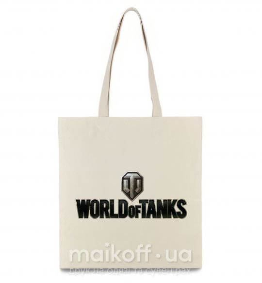Еко-сумка World of Tanks лого цветное Бежевий фото