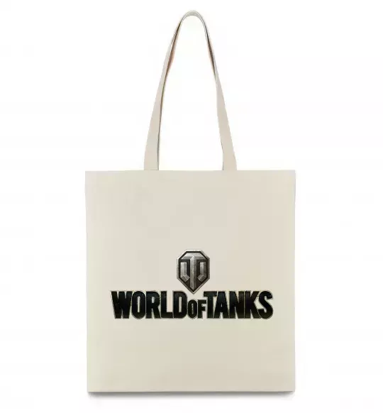 Еко-сумка World of Tanks лого кольорове Бежевий фото