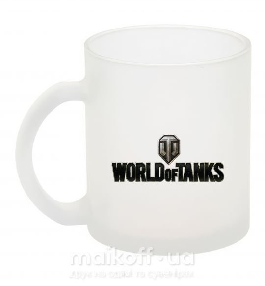 Чашка стеклянная World of Tanks лого цветное Фроузен фото