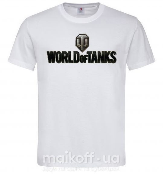 Мужская футболка World of Tanks лого цветное Белый фото
