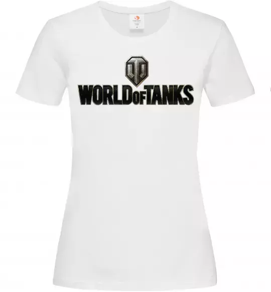 Жіноча футболка World of Tanks лого кольорове Білий фото