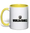 Чашка с цветной ручкой World of Tanks лого кольорове Солнечно желтый Чашка с цветной ручкой World of Tanks лого кольорове Солнечно желтый фото