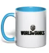 Чашка с цветной ручкой World of Tanks лого кольорове Голубой Чашка с цветной ручкой World of Tanks лого кольорове Голубой фото