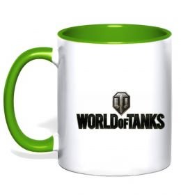 Чашка с цветной ручкой World of Tanks лого кольорове Чашка с цветной ручкой World of Tanks лого кольорове
