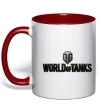 Чашка с цветной ручкой World of Tanks лого кольорове Красный Чашка с цветной ручкой World of Tanks лого кольорове Красный фото