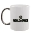 Чашка с цветной ручкой World of Tanks лого кольорове Серебро Чашка с цветной ручкой World of Tanks лого кольорове Серебро фото