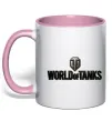 Чашка с цветной ручкой World of Tanks лого кольорове Нежно розовый Чашка с цветной ручкой World of Tanks лого кольорове Нежно розовый фото
