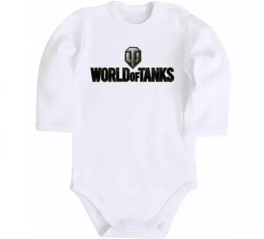 Детский боди World of Tanks лого кольорове Белый фото