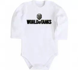 Детский боди World of Tanks лого кольорове Белый фото