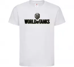 Детская футболка World of Tanks лого кольорове Белый фото