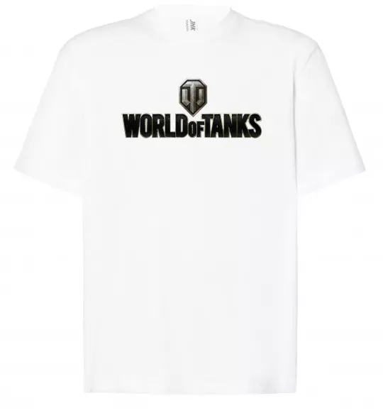 Футболка Оверсайз World of Tanks лого кольорове Білий фото