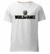 Мужская премиум футболка World of Tanks лого кольорове Белый фото