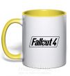 Чашка з кольоровою ручкою Fallout 4 Сонячно жовтий фото