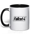 Чашка з кольоровою ручкою Fallout 4 Чорний фото