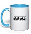 Чашка з кольоровою ручкою Fallout 4 Блакитний фото