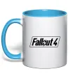 Чашка с цветной ручкой Fallout 4 Голубой фото