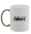 Чашка с цветной ручкой Fallout 4 Золото фото