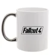 Чашка с цветной ручкой Fallout 4 Серебро фото