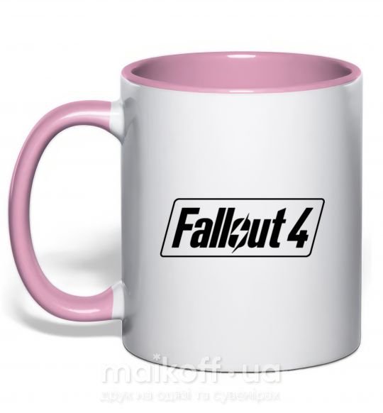 Чашка з кольоровою ручкою Fallout 4 Ніжно рожевий фото