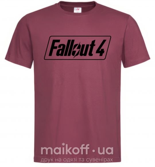 Чоловіча футболка Fallout 4 Бордовий фото