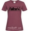 Жіноча футболка Fallout 4 Бордовий фото