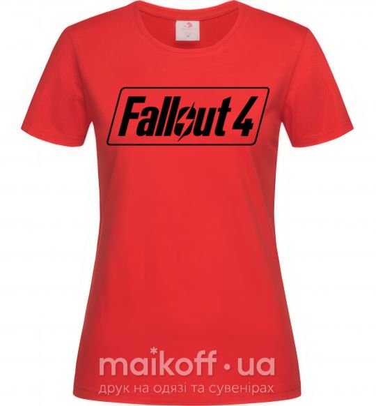 Жіноча футболка Fallout 4 Червоний фото