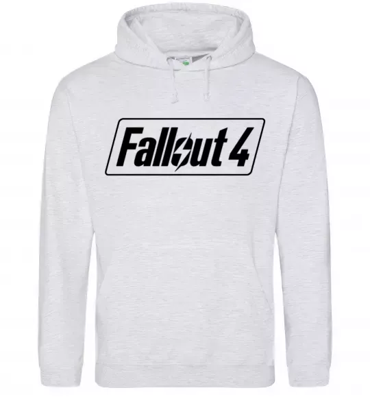 Мужская толстовка (худи) Fallout 4 Серый меланж фото