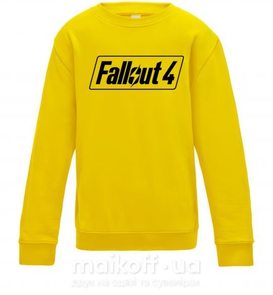 Детский Свитшот Fallout 4 Солнечно желтый фото