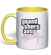 Чашка з кольоровою ручкою Grand theft auto Vice city Сонячно жовтий фото