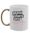 Чашка з кольоровою ручкою Grand theft auto Vice city Золото фото