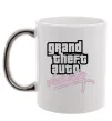 Чашка з кольоровою ручкою Grand theft auto Vice city Срібло фото