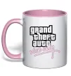 Чашка з кольоровою ручкою Grand theft auto Vice city Ніжно рожевий фото