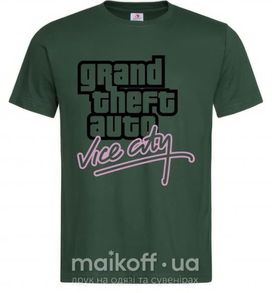 Мужская футболка Grand theft auto Vice city Темно-зеленый фото