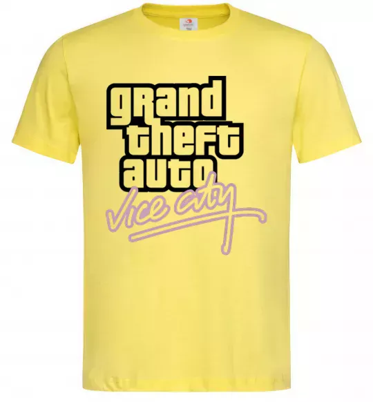 Чоловіча футболка Grand theft auto Vice city Лимонний фото