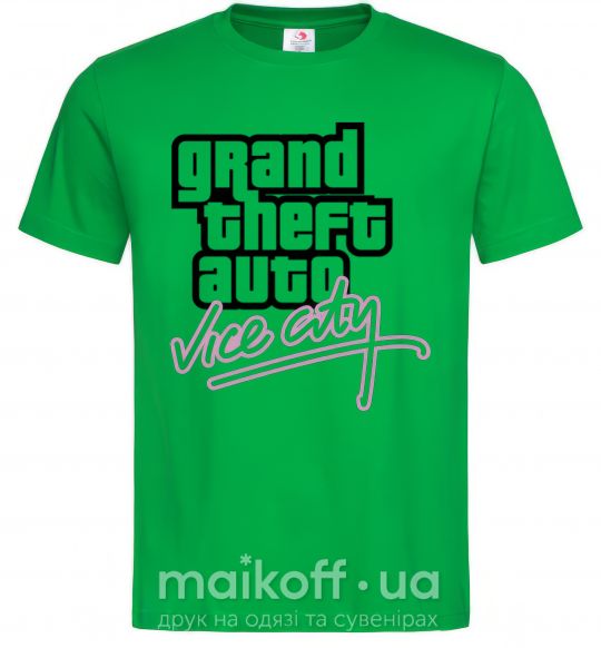 Мужская футболка Grand theft auto Vice city Зеленый фото